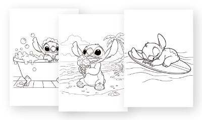 Coloriages Stitch à imprimer gratuitement