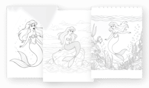 Télécharger les coloriages Ariel à imprimer gratuitement