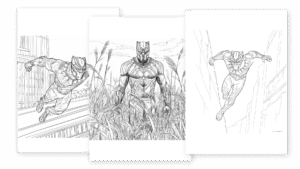 Télécharger tous les coloriages de Black Panther