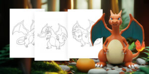 Coloriages Dracaufeu à imprimer
