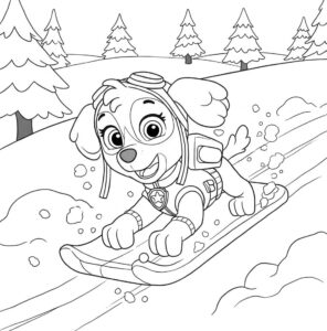 Coloriage 7 de Stella à la neige