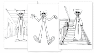 Télécharger tous les coloriages de Huggy Wuggy de Poppy Playtime