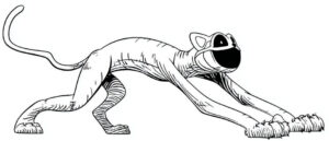 Coloriage 1 de Catnap qui s'étire