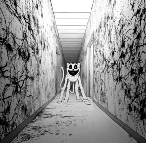 Coloriage 4 de Catnap dans un couloir macabre