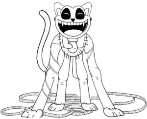 Coloriage 7 de Catnap qui rit