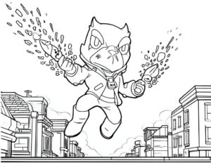 Coloriage 1 de Corbac en ville