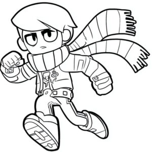 Coloriage 1 de Edgar qui court
