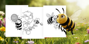 Coloriages d'abeilles à imprimer gratuitement