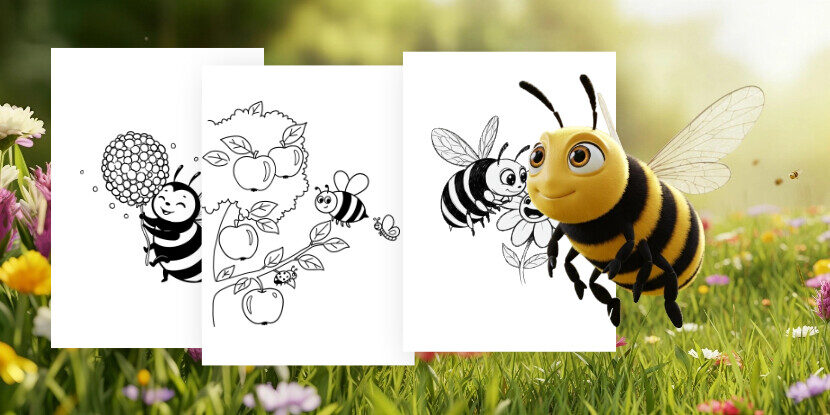 Coloriages d'abeilles à imprimer gratuitement