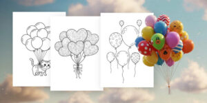 Coloriages ballons à imprimer gratuitement