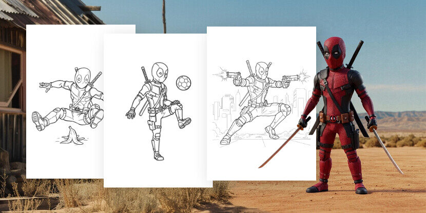 Coloriages Deadpool gratuits à imprimer