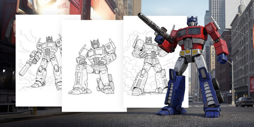 Coloriages d'Optimus Prime (Transformers) à imprimer gratuitement