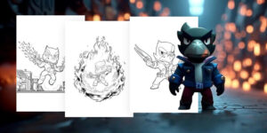 Coloriages Corbac (Brawl Stars) à imprimer gratuitement